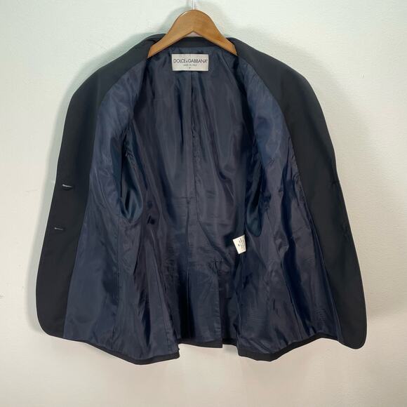 Vintage Dolce & Gabbana Suit Blazer Skirt Set Black Womens IT 46 - Picture 5 of 13